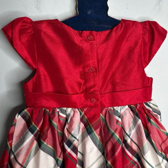 Gymboree Holiday Christmas Dress Red Short Sleeve Top Plaid Skirt Bottom Size 2T - Picture 4 of 7